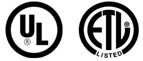 UL ETL Listed
